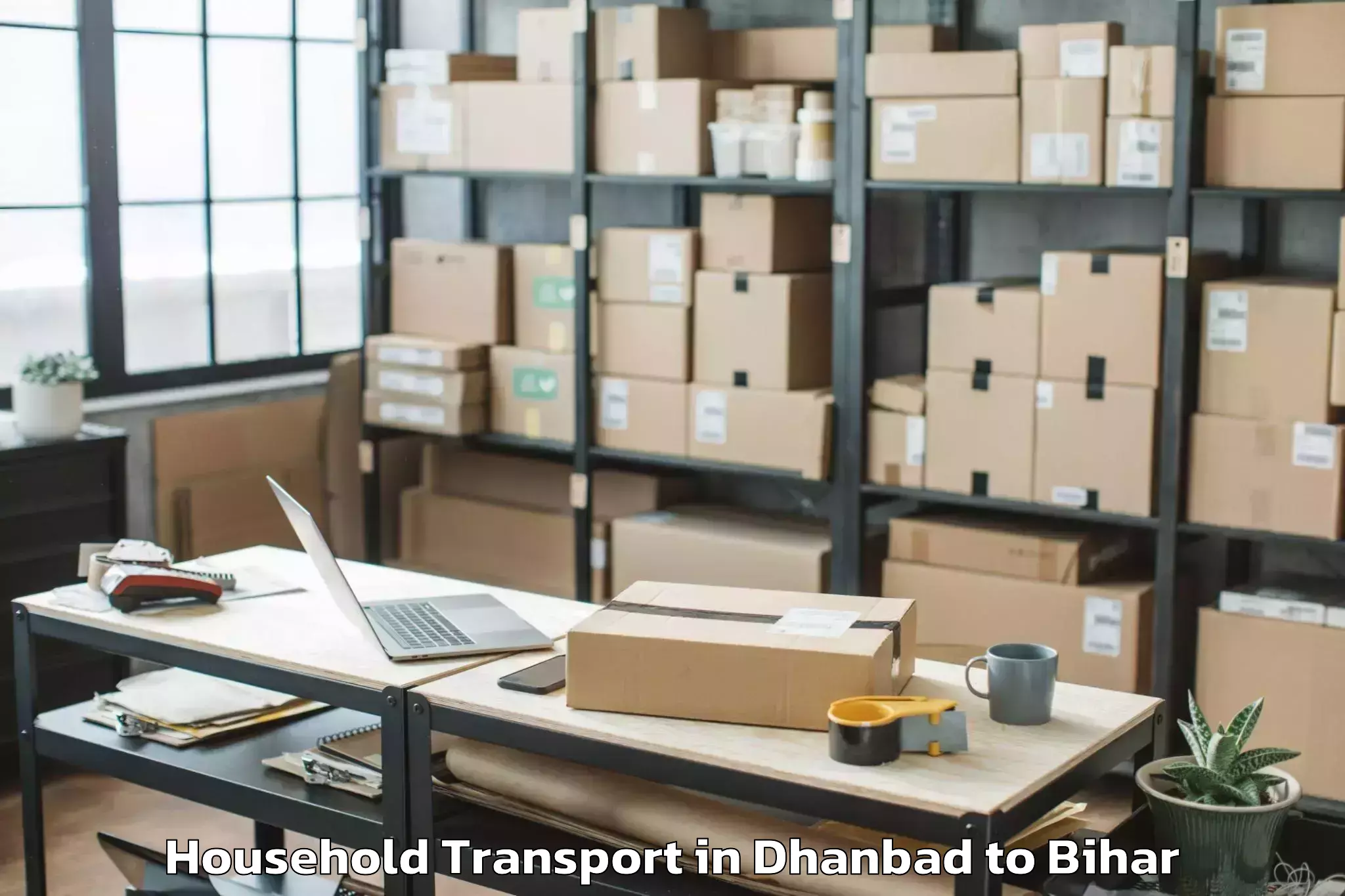 Professional Dhanbad to Masrakh Household Transport